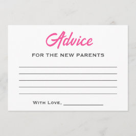 ストーリーブックベビーシャワー新しいチャプターピンクのテディベア アドバイスカード