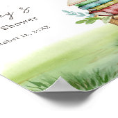 ストーリーブックベビーシャワー新しいチャプターブックウェルカム ポスター (角)