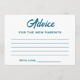 ストーリーブックベビーシャワー新しいチャプターブルーテディベア アドバイスカード