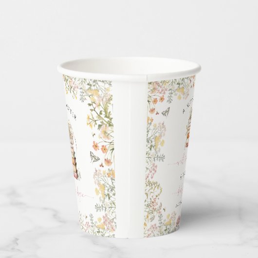 ストーリーブックベビーシャワー紙カップ新しいチャプターガール 紙コップ (右)