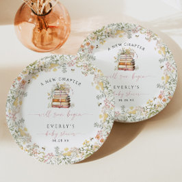 ストーリーブックベビーシャワー紙プレートガールワイルドフラワー ペーパープレート