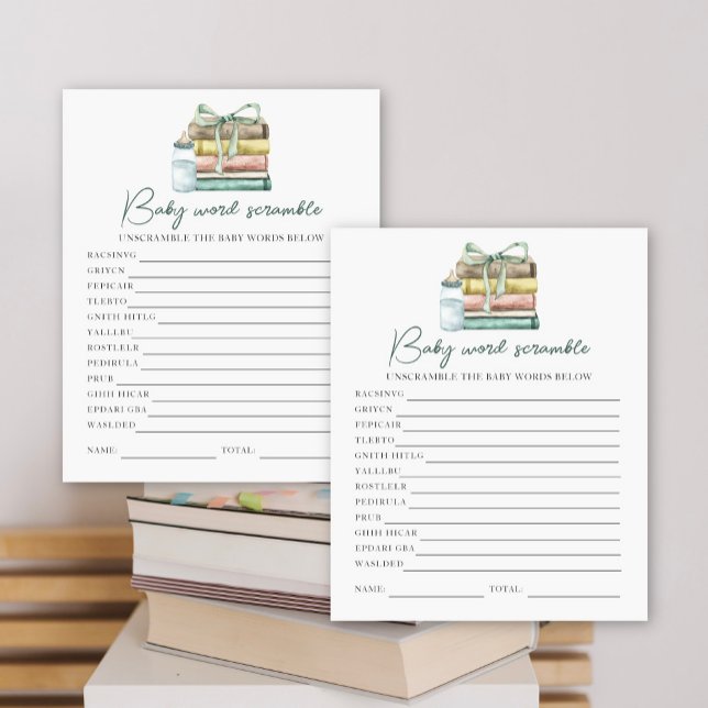ストーリーブックベビーシャワー – ベビー単語スクランブル (クリエイターアップロード済み)