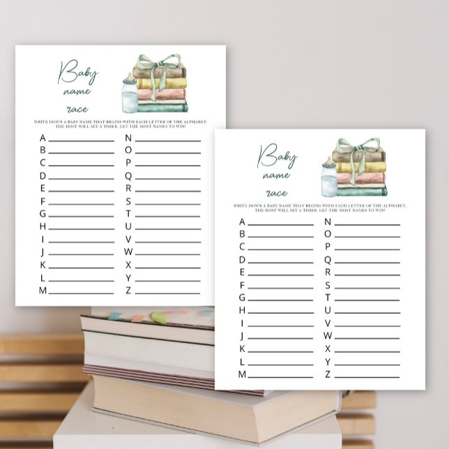 ストーリーブックベビーシャワー – ベビー名レースゲーム (クリエイターアップロード済み)
