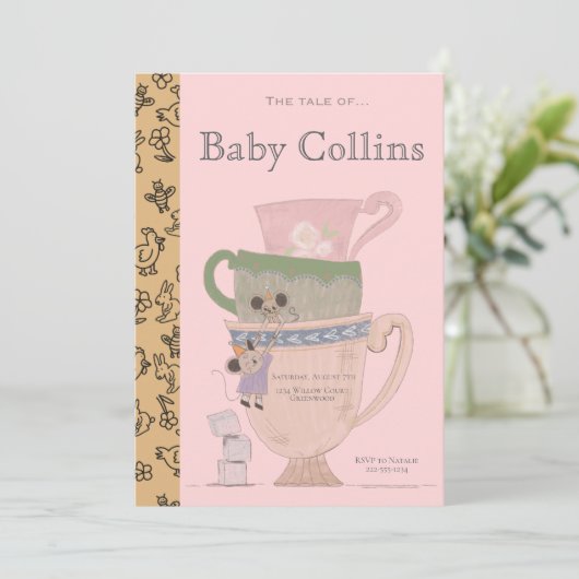 ストーリーブックベビーシャワー 招待状 (スタンド正面)