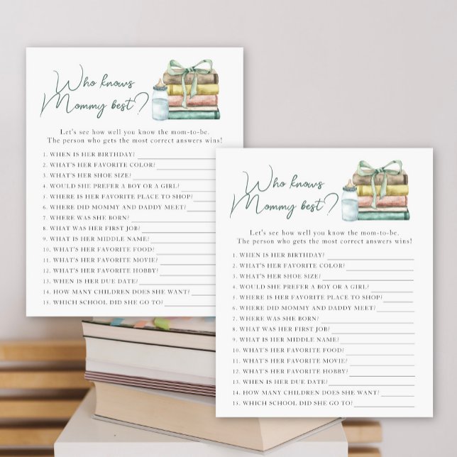 ストーリーブックベビーシャワー – 誰がママを知最高のる (クリエイターアップロード済み)