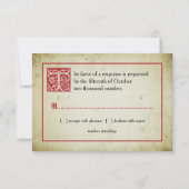 ストーリーブックページ |ヴィンテージおとぎ話ウェディングRSVP 出欠カード (正面)