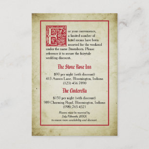 ストーリーブックページ   Fairytaleの結婚宿泊 エンクロージャーカード