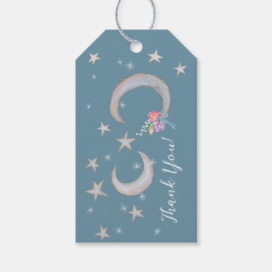 ストーリーブックムーンスター花ありがとう赤ちゃんシャワー ギフトタグ (正面)