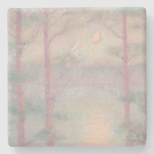 ストーリーブックムーン石灰岩 ストーンコースター (正面)