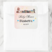 ストーリーブックライブラリー次章赤ちゃんシャワー スクエアシール (バッグ)