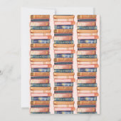 ストーリーブックライブラリ新しいチャプターブライダルシャワー 招待状 (裏面)