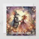 ストーリーブックラブロマンチックなファンタジーカップルのバレンタイン シーズンカード (正面)