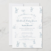 ストーリーブックリトルバニーピーター赤ちゃんシャワー 招待状 (正面)