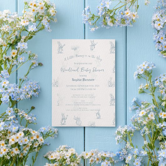 ストーリーブックリトルバニーピーター赤ちゃんシャワー 招待状