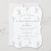 ストーリーブックリトルバニーピーター1st誕生日 招待状 (正面)