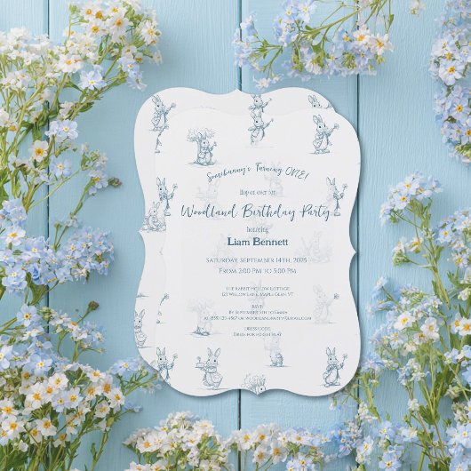 ストーリーブックリトルバニーピーター1st誕生日 招待状