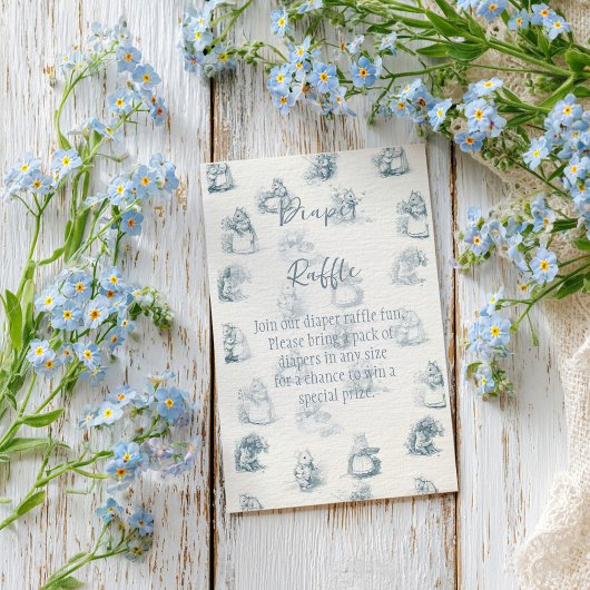 ストーリーブックリトルマウスおむつラッフル エンクロージャーカード