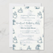 ストーリーブックリトルマウス誕生日 招待状 (正面)