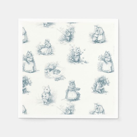 ストーリーブックリトルマウス スタンダードカクテルナプキン (正面)