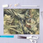 ストーリーブックレディースツリーズデコページティッシュペーパー 薄葉紙 (クラフト)