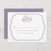 ストーリーブックロマンスの応答カード 出欠カード (正面/裏面)