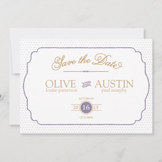 ストーリーブックロマンス日付カードを保存 セーブザデート (正面)