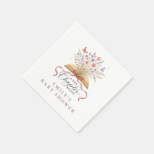 ストーリーブックワイルドフラワーウォーターカラーベビーシャワー スタンダードカクテルナプキン (角)