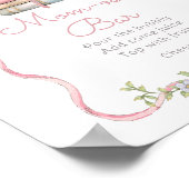 ストーリーブックヴィンテージピンクボウ桃佐バー ポスター (角)