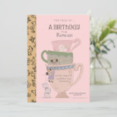 ストーリーブック子供の誕生日パーティー招待状 招待状 (スタンド正面)