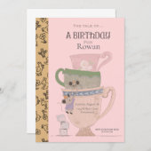 ストーリーブック子供の誕生日パーティー招待状 招待状 (正面/裏面)