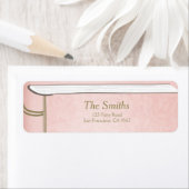 ストーリーブック差出人住所ラベルピンク金ゴールドガールベビー ラベル (インサイチュ)