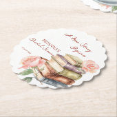 ストーリーブック新しいチャプターブライダルシャワーの好意 ペーパーコースター (アングル)