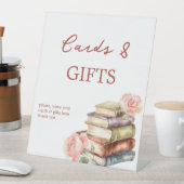 ストーリーブック新しいチャプターブライダルシャワーギフトテーブル 台座サイン (インサイチュ)