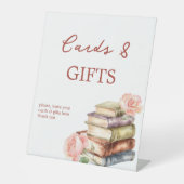 ストーリーブック新しいチャプターブライダルシャワーギフトテーブル 台座サイン (正面)