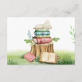 ストーリーブック新しいチャプター赤ちゃんシャワー本を持って来る エンクロージャーカード (裏面)