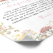 ストーリーブック深夜おむつゲームのサインワイルドフラワー ポスター (角)