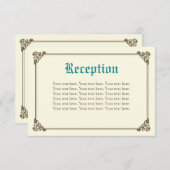 ストーリーブック結婚Fairytaleの挿入カード – ティール（緑がかった色） エンクロージャーカード (正面/裏面)