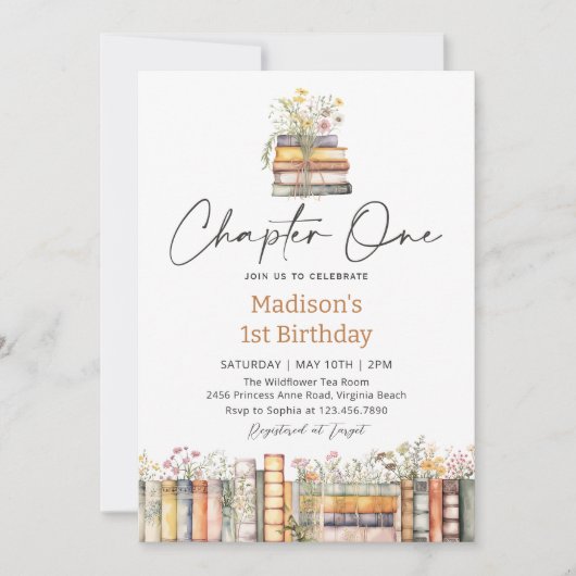 ストーリーブック誕生日招待状 招待状 (正面)