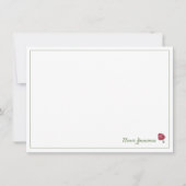 ストーリーブック赤と緑のキノコのフラットノートカード 招待状 (正面)