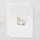 ストーリーブック金ゴールドホワイトカボチャおとぎ結婚話の 招待状 (裏面)