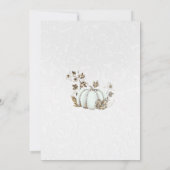 ストーリーブック金ゴールドホワイトパンプキンフェアリーブライダル 招待状 (裏面)