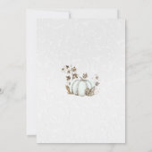 ストーリーブック金ゴールドホワイトパンプキンフェアリー物語甘い16 招待状 (裏面)