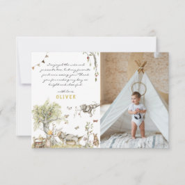 ストーリーブック |ウッドランドフォレスト |写真ありがとう サンキューカード