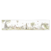 ストーリーブック |ウッドランド森林水彩動物 ショートテーブルランナー (横)