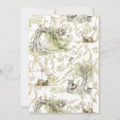 ストーリーブック |ウッドランド・フォレストの誕生日パーティー 招待状 (裏面)