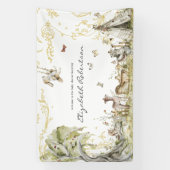 ストーリーブック |ウッドランド・フォレスト・ベビーシャワーへようこそ 横断幕 (縦)