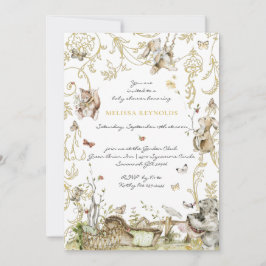 ストーリーブック |ウッドランド・フォレスト・ベビーシャワー 招待状