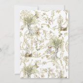 ストーリーブック |ウッドランド・フォレスト・ベビーシャワー 招待状 (裏面)