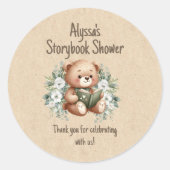 ストーリーブック テディベア ゲスト特典 サンクス ラウンドシール (正面)