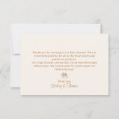 ストーリーブック テディベア ベビーシャワー 感謝カード 招待状 (裏面)